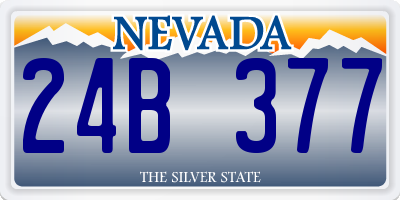 NV license plate 24B377