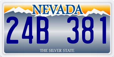 NV license plate 24B381