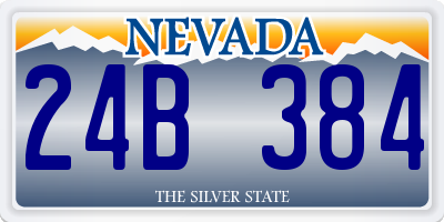 NV license plate 24B384