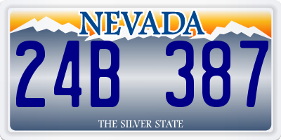 NV license plate 24B387