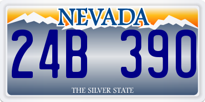 NV license plate 24B390