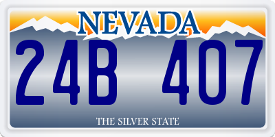 NV license plate 24B407