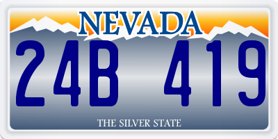 NV license plate 24B419