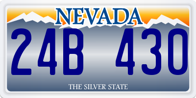 NV license plate 24B430