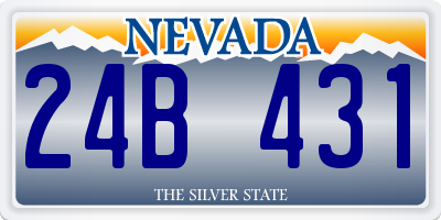 NV license plate 24B431