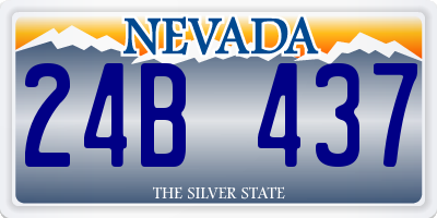 NV license plate 24B437