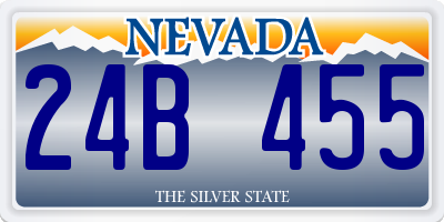 NV license plate 24B455