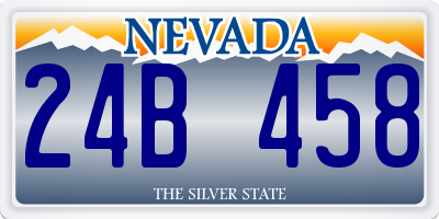 NV license plate 24B458