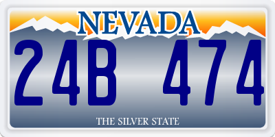 NV license plate 24B474