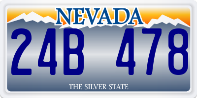 NV license plate 24B478