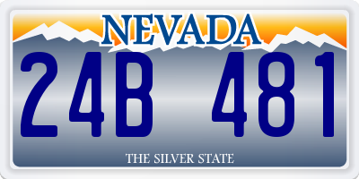 NV license plate 24B481