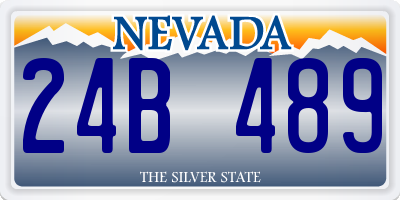 NV license plate 24B489