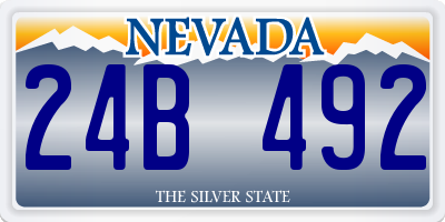 NV license plate 24B492