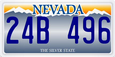 NV license plate 24B496