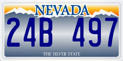 NV license plate 24B497