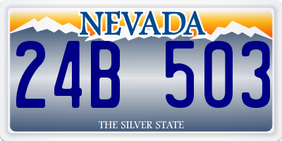 NV license plate 24B503