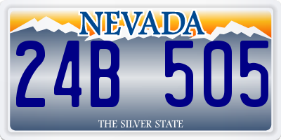 NV license plate 24B505