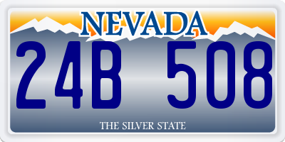 NV license plate 24B508