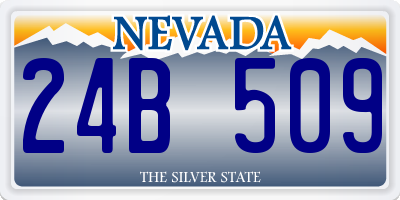 NV license plate 24B509