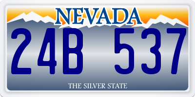 NV license plate 24B537
