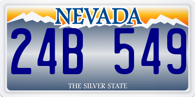 NV license plate 24B549