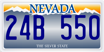 NV license plate 24B550