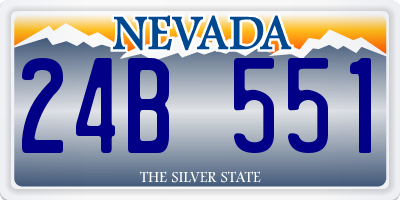 NV license plate 24B551