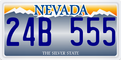 NV license plate 24B555