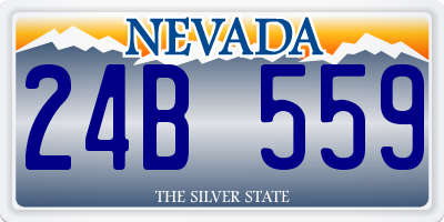 NV license plate 24B559