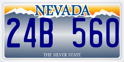 NV license plate 24B560