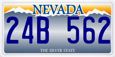 NV license plate 24B562