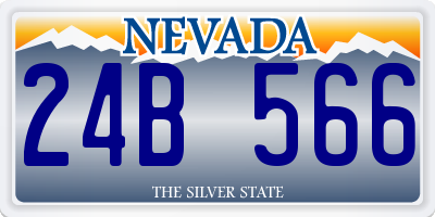 NV license plate 24B566