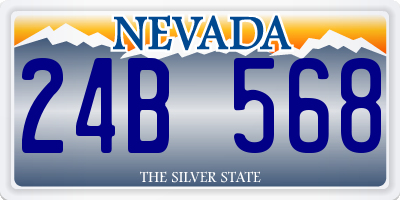 NV license plate 24B568