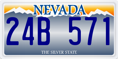 NV license plate 24B571