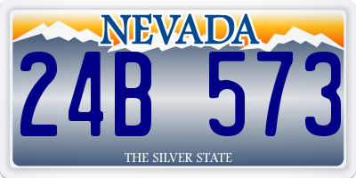NV license plate 24B573
