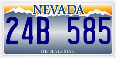 NV license plate 24B585