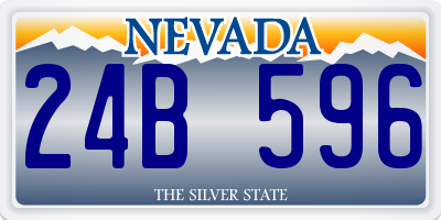 NV license plate 24B596