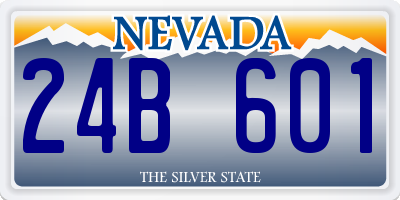 NV license plate 24B601