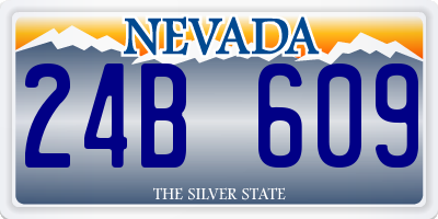 NV license plate 24B609