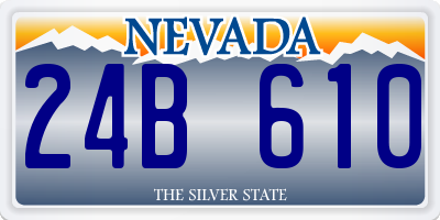 NV license plate 24B610