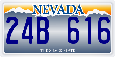 NV license plate 24B616