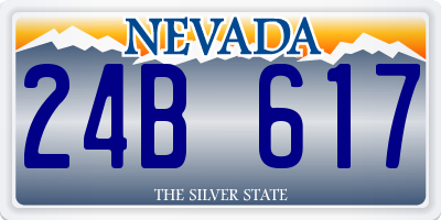 NV license plate 24B617
