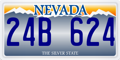 NV license plate 24B624