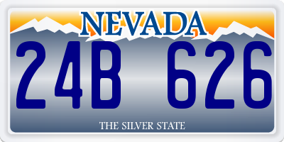 NV license plate 24B626