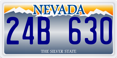 NV license plate 24B630