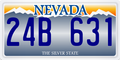 NV license plate 24B631