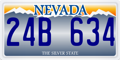 NV license plate 24B634