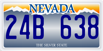 NV license plate 24B638