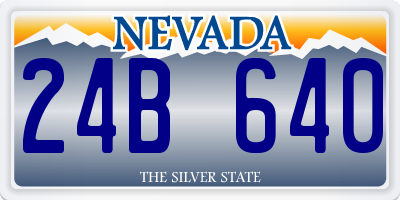 NV license plate 24B640