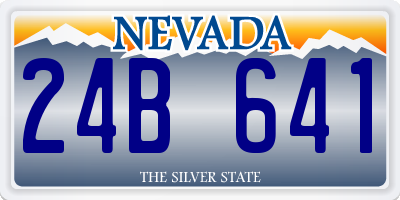 NV license plate 24B641